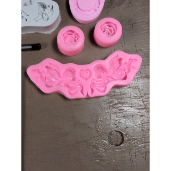 Lot Of 11 Silicone Molds/Moulds for Resin Cake Decoration Craft Making Trinket - Picture 10 of 11